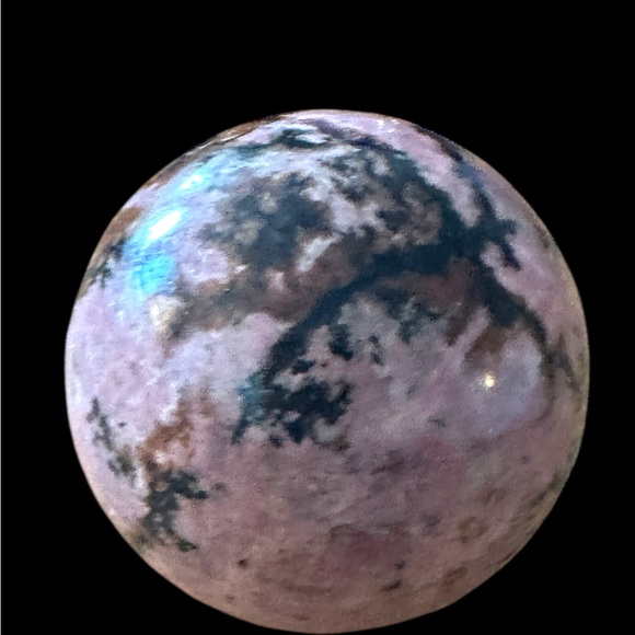 Rhodonite Crystal Sphere - Picture 8 of 9